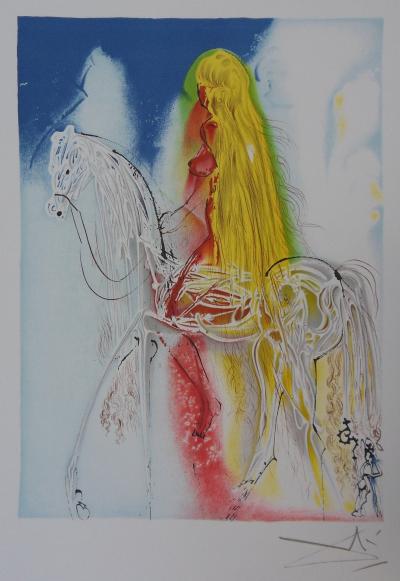 Salvador DALI : Les Chevaux, Lady Godiva, Lithographie signée 2