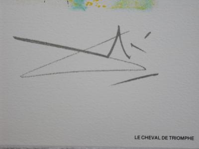 Salvador DALI : Les Chevaux, Le Cheval de Triomphe, Lithographie signée 2