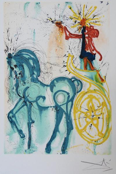Salvador DALI : Les Chevaux, Le Cheval de Triomphe, Lithographie signée 2
