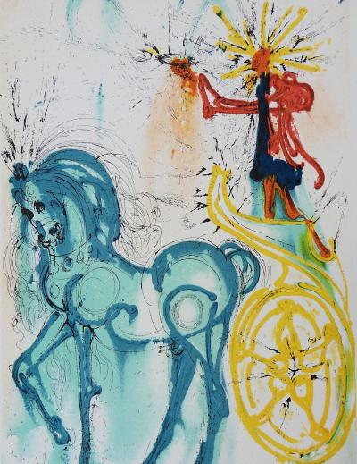 Salvador DALI : Les Chevaux, Le Cheval de Triomphe, Lithographie signée 2
