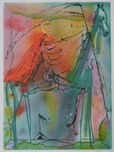 Salvador DALI : Les Chevaux, le Cheval de la Mort, Lithographie signée 2