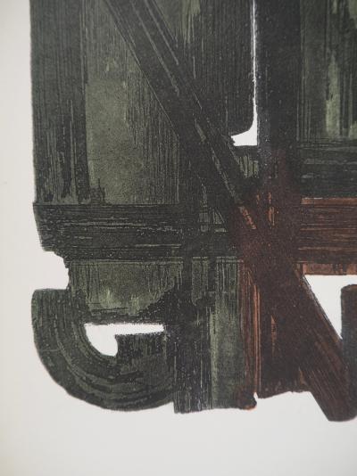 Pierre SOULAGES : Eau Forte VIII, Lithographie et pochoir 2