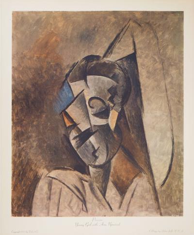 Pablo PICASSO: Young girl with raised arm, Collotype 1953 2