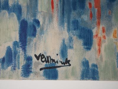 Maurice DE VLAMINCK : La Seine vers Chatou, Lithographie signée 2