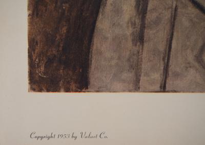 Pablo PICASSO : Jeune fille au bras levé, Collotype 1953 2