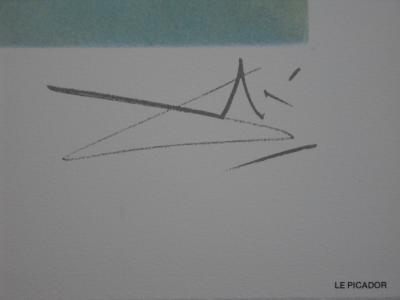 Salvador DALI : Les Chevaux, Le Picador, Lithographie signée 2