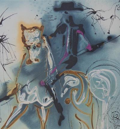 Salvador DALI : Les Chevaux, Le Picador, Lithographie signée 2
