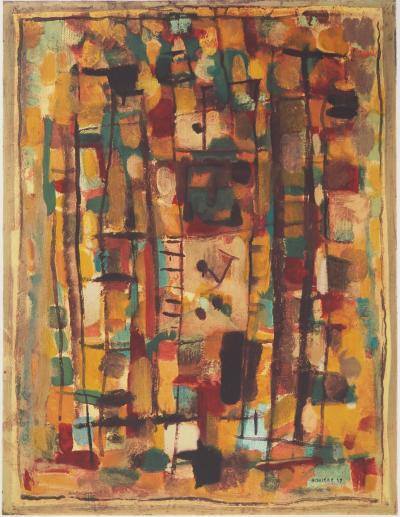 Roger BISSIERE : Composition abstraite, Lithographie signée 2