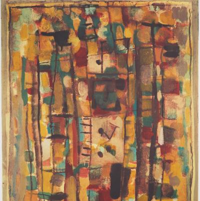 Roger BISSIERE : Composition abstraite, Lithographie signée 2
