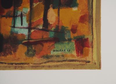 Roger BISSIERE : Composition abstraite, Lithographie signée 2