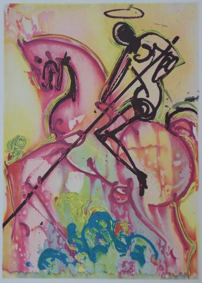 Salvador DALI: The Horses, Saint George, signed lithograph 2