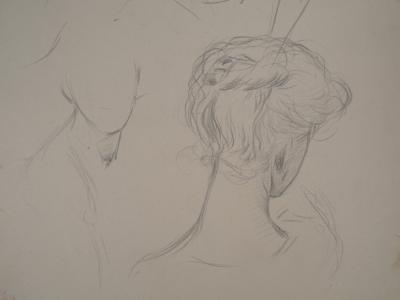 Léopold Franz KOWALSKI: Chignon et nuque dégagée, dessin original 2