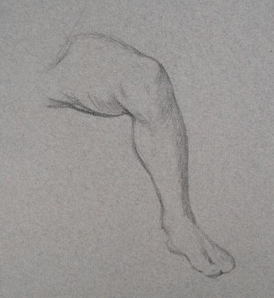 Léopold Franz KOWALSKI: Étude d’une jambe, dessin original 2