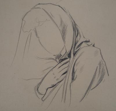 Léopold Franz KOWALSKI: Silhouette voilée, dessin original 2