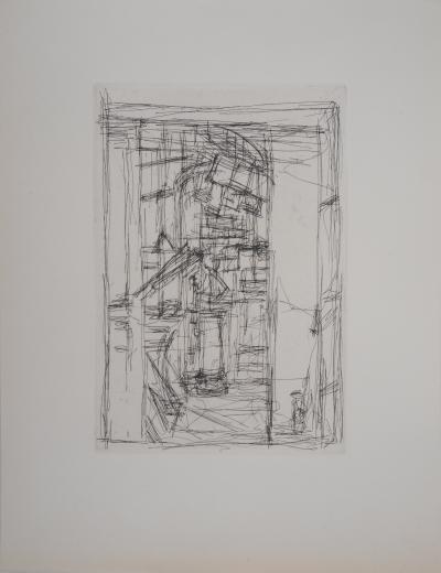Alberto GIACOMETTI : Intérieur au poêle, Gravure originale 2