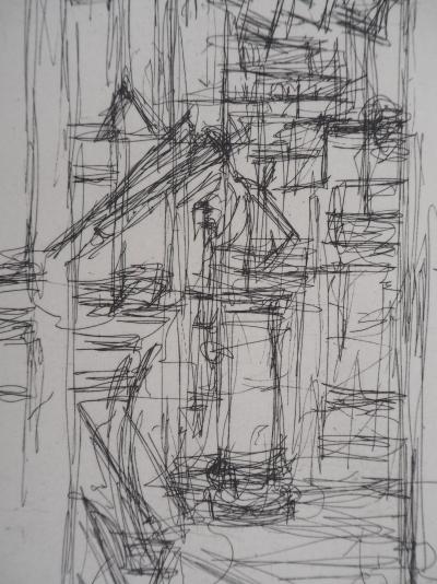 Alberto GIACOMETTI : Intérieur au poêle, Gravure originale 2