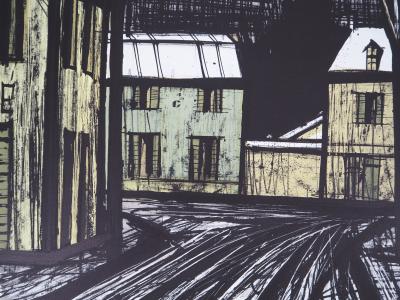 Bernard BUFFET : Village sous la neige, Lithographie originale signée 2