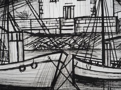 Bernard BUFFET : Bretagne, Port Saint-Jean, Gravure originale signée 2