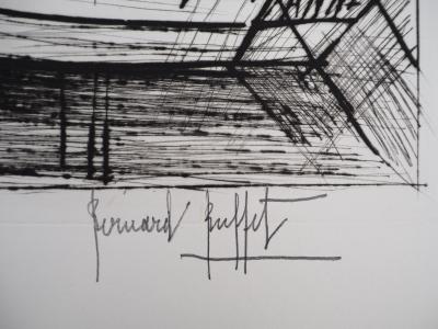 Bernard BUFFET : Bretagne, Port Saint-Jean, Gravure originale signée 2