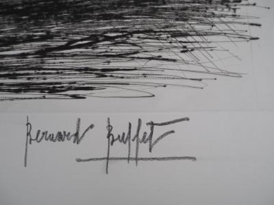 Bernard BUFFET : Bretagne, Chapelle et calvaire, Gravure originale signée 2