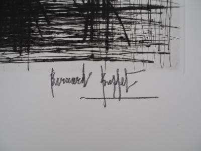 Bernard BUFFET : Saules au bord de la rivière, Gravure originale signée 2