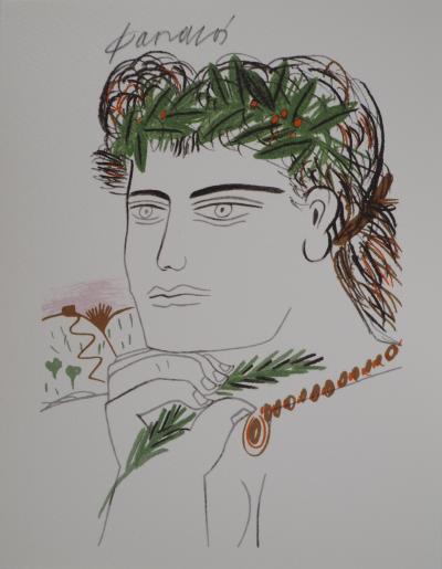 Alekos FASSIANOS : Jeune homme à la couronne d’olivier, Lithographie signée 2