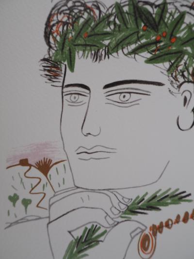 Alekos FASSIANOS : Jeune homme à la couronne d’olivier, Lithographie signée 2