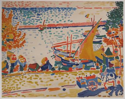 André DERAIN : Port de Collioure fauve, Lithographie signée 2