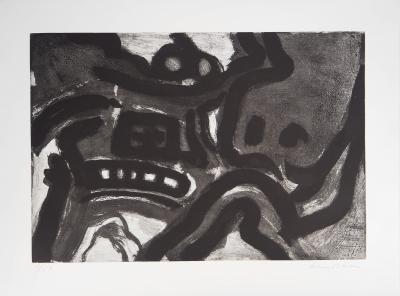 Bengt LINDSTROM : Symboles abstraits, Gravure originale signée 2