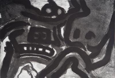 Bengt LINDSTROM : Symboles abstraits, Gravure originale signée 2