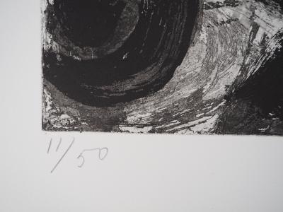 Bengt LINDSTROM : Personnages étonnés, Gravure originale signée 2