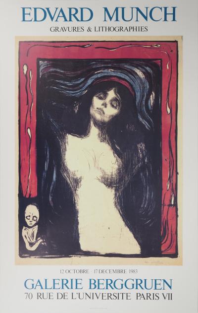 Edvard MUNCH : Madone, Affiche originale d’époque 2