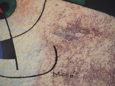 Joan MIRO : Femme abstraite sous la Lune, Affiche originale d’époque 2