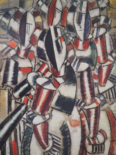 Fernand LEGER : Personnages cubistes au balcon, Affiche originale d’époque 2