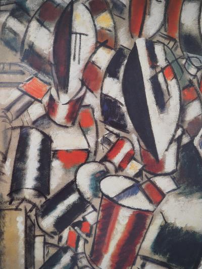 Fernand LEGER : Personnages cubistes au balcon, Affiche originale d’époque 2