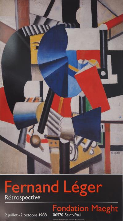 Fernand LEGER : Femme au miroir, Affiche originale d’époque 2