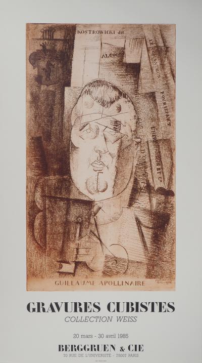 Louis MARCOUSSIS : Guillaume Apollinaire, Affiche originale d’époque 2