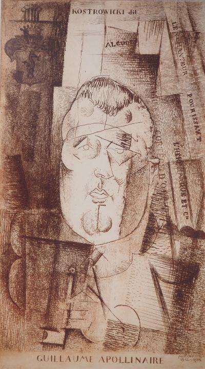 Louis MARCOUSSIS : Guillaume Apollinaire, Affiche originale d’époque 2
