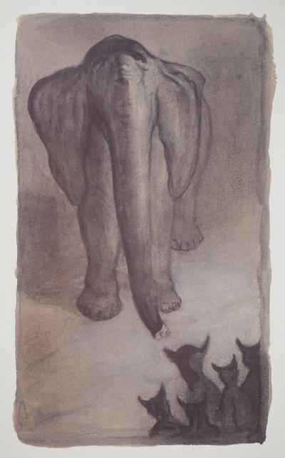 Alfred KUBIN: Der Elefant, Original Vintage Poster 2
