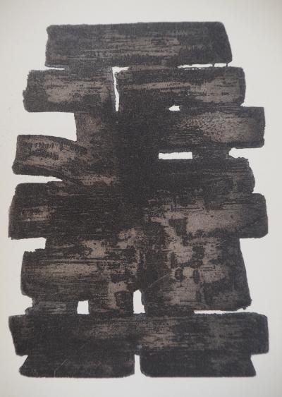 Pierre SOULAGES : Eau Forte XIII, Lithographie et pochoir 2