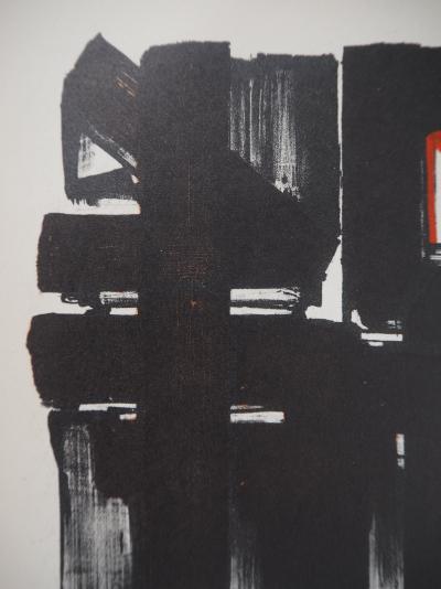 Pierre SOULAGES : Lithographie 2, Lithographie et pochoir 2