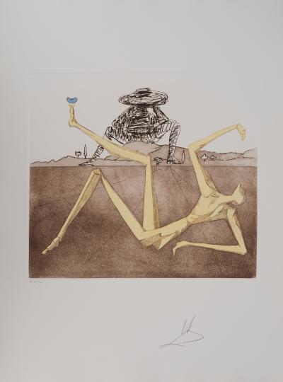 Salvador DALI : Don Quichotte, Le Coeur de la Folie, Gravure originale signée 2