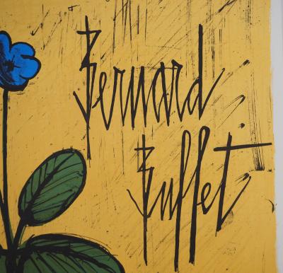 Bernard BUFFET : Les Primevères, Lithographie originale signée 2