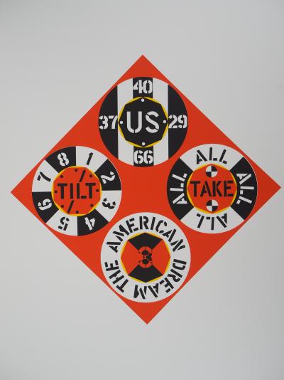 Robert INDIANA : Red Diamond American Dream, Sérigraphie originale 2
