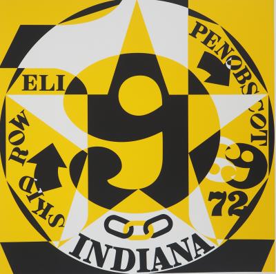 Robert INDIANA : American Dream, Decade, Autoportrait 1969, Sérigraphie originale 2