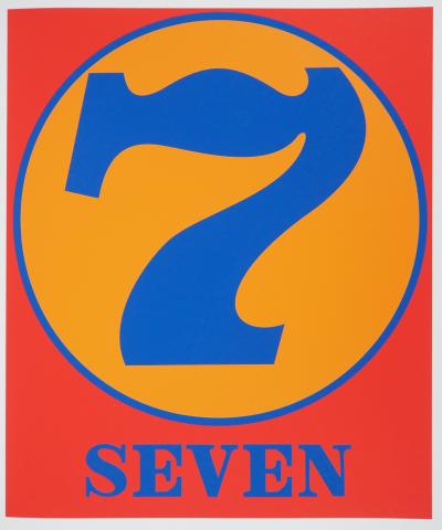 Robert INDIANA : American Dream, Seven, Sérigraphie originale 2