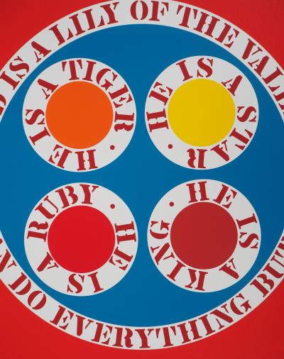 Robert INDIANA : American Dream, God is Lily of the Valley, Sérigraphie originale 2