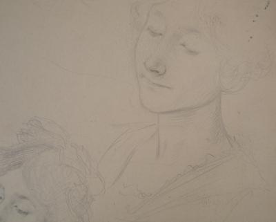 Léopold Franz KOWALSKI: Portrait de Christine, dessin original 2