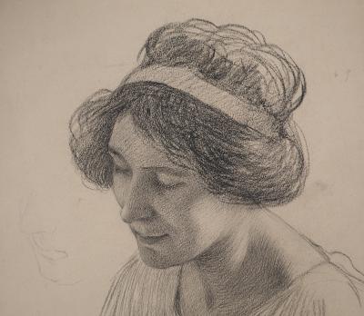 Léopold Franz KOWALSKI: Portrait d’Amélia, dessin original 2
