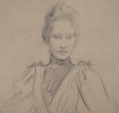 Léopold Franz KOWALSKI: Portrait de Laura, dessin original 2